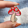 AC00242-MLT-OS - Daisy Mushroom Enamel Pin - Magic Mushroom Shroom Cottagecore - Red Toadstool - Cute Pin - Wildflower + Co. Gifts (2)