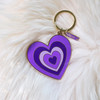 Y2K Aesthetic Heart Keychain - Cute Enamel Keychain in Pink Purple or Green - Powerpuff - Key Chain _ Bag Charm - Cute Gift for Friends