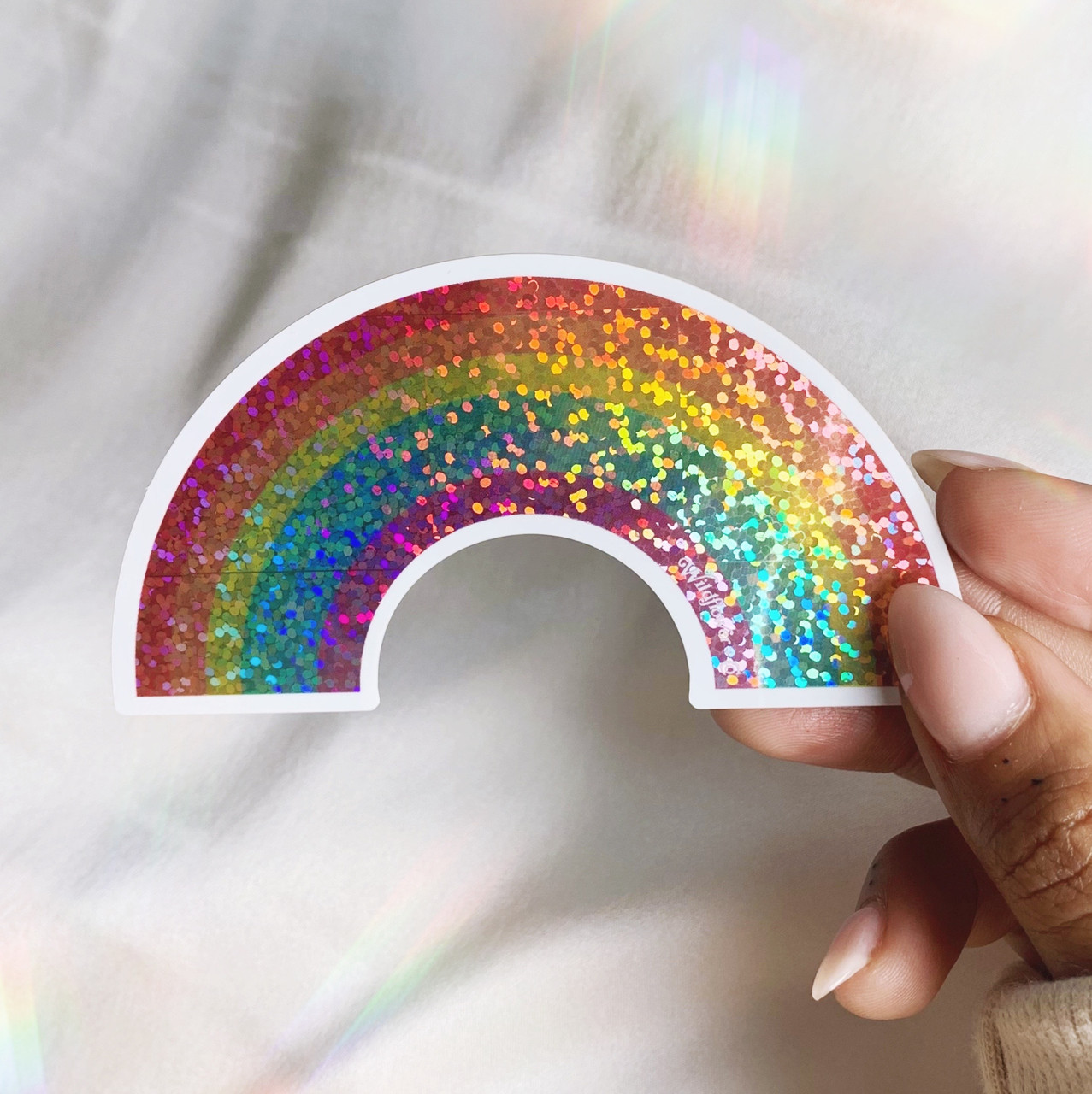 Rainbow Sticker | Glitter Holo | Wildflower + Co