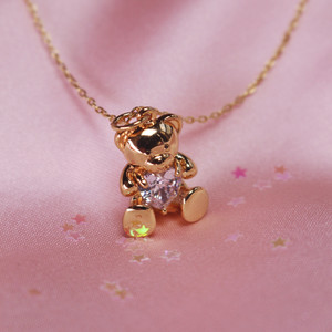 Teddy Bear Necklace - Cute Jewelry - Wildflower + Co