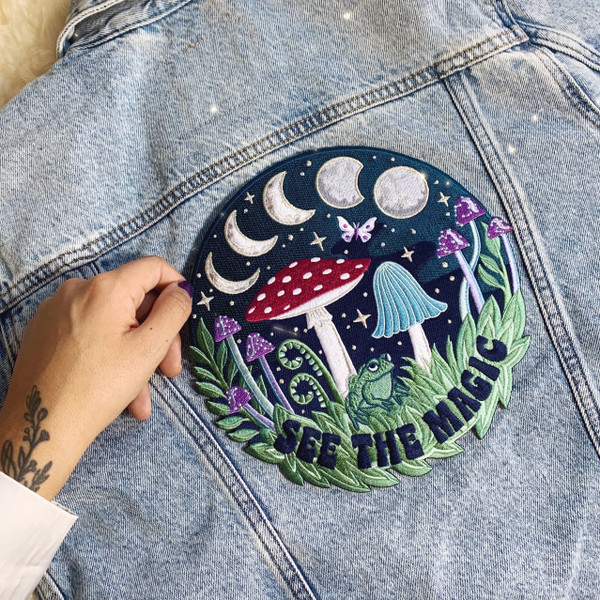 TR00529-MLT-OS - See the Magic XL Back Patch - Wildflower & Co
