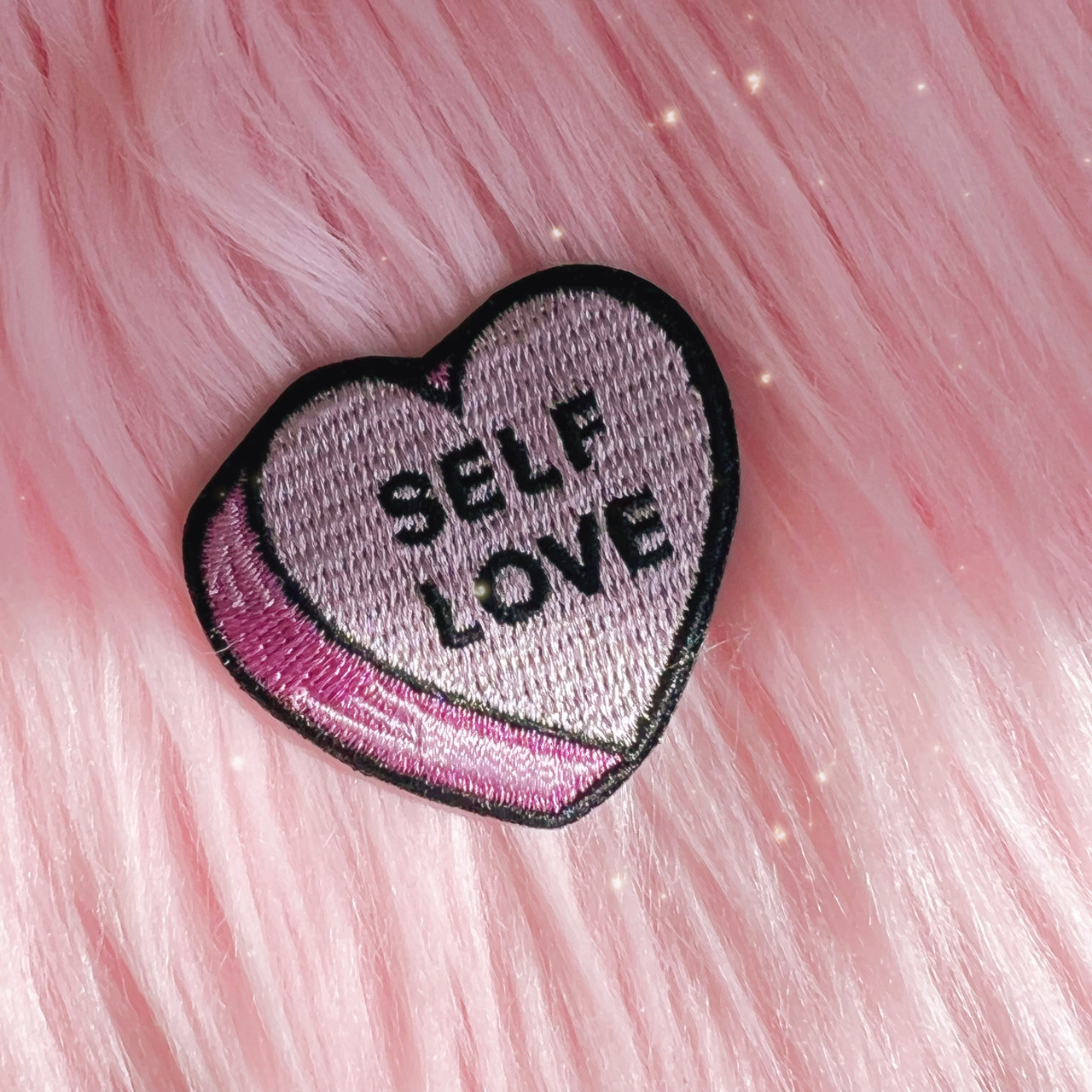Self Love Candy Heart Patch - Iron On