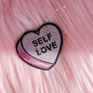 Self Love Candy Heart Patch, Lilac