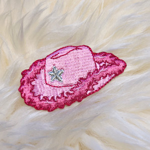 Cowgirl Hat Patch, Pink