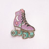 1 - Roller Skate Enamel Pin - Roller Derby - Roller Disco - Derby Girl Cute Gift - Bag Charm - 70s Daisy Rainbow  Mushroom Moon Strawberry Milk - Wildflower + Co