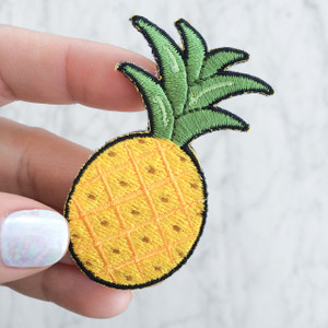 TR00050 - Pineapple Patch - Patches -  Iron On Patch - Embroidered Patch - Emoji Patch - Fruit