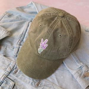 Baseball Hat - LAVENDER Patch & Choice of Hat Color