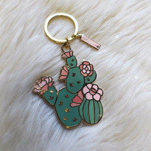 Prickly Pear Cactus Keychain