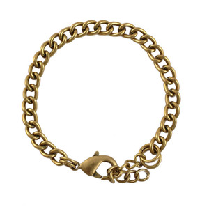 Starter Charm Bracelet - Chain Bracelet, Antique Gold Vintage Gold- Wildflower + Co.