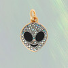 JW00190GLDOS -  Alien Charm - Iridescent Pave Crystals & Gold - Cute - Wildflower + Co. Custom Charm Jewelry Personalized Gifts 