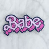 Babe Drippy Letters Pink Patch - Iron On Patches Applique Wildflower Co