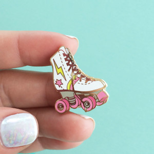 Roller Skate Flair Pin - Enamel - Tiny - Roller Derby - Skate - Girl - Skating - Wildflower + Co.