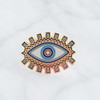 Evil Eye Flair Pin - Enamel - Tiny - Blue - Gold - Wildflower + Co. - Multiples - Turq