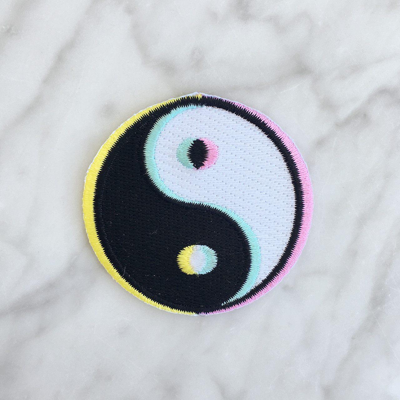 yin yang iron on patch patches embroidered applique wildflower