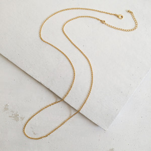 28" Fine Chain Necklace Gold Long Layered