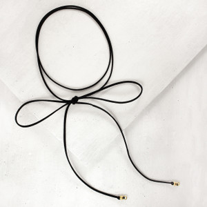 Wrap Necklace - Bolo - Bolero - Black - Mannequin