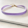 Velvet Choker Necklace - Pastel Lilac & Gold - Lavender - Purple - Wildflower + Co