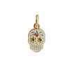 Dainty Sugar Skull Charm - Pendant - Dainty Gold - Day of the Dead - Dia de los Muertos - Tiny - Delicate - Enamel - Wildflower + Co.