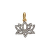 Pave Lotus Charm - Pendant - Dainty Gold - Tiny - Delicate - Yoga - Wildflower + Co. 1