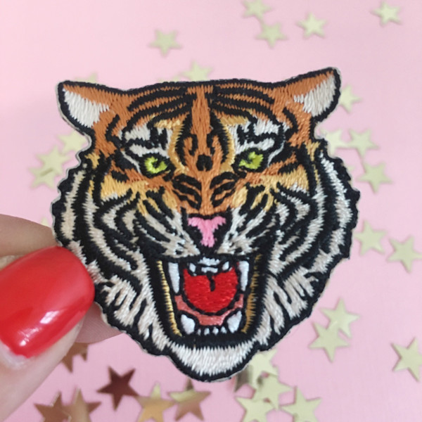 Download Tiger Patch | Embroidered Iron On | Wildflower + Co.