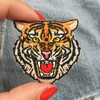 Tiger Patch - Tiger Head Embroidered Iron On Patch - Wildflower Co. 