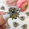 TR00141MLTOS Bee Patch - Bumblee Bee - Iron On Patches - Dainty - Wildflower + Co 