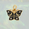JW00404-GLD-OS-R - Night Butterfly Charm Pendant - Gold - Packaged - Wildflower Co