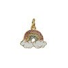 Rainbow Charm Pendant - Gold & Pave Crystals - Packaged - Wildflower Co (1)