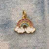 Rainbow Charm - Pastel Crystals & Gold - Cute - Wildflower +Co. Custom Charm Jewelry Personalized Gifts (2)