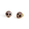Alien Stud Earrings -  Lilac Glitter & Gold - Wildflower + Co.

