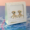 Eye Teardrop Stud Earrings & Ear Jackets - Gold - Packaged - Wildflower Co (1)