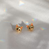 Kitten Stud Earrings, Gold (JW00431-GLD-OS-R)