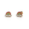 Rainbow Stud Earrings | Colorful & Gold | Wildflower + Co. 
