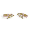 Rose Champagne Stud Earrings | Pink & Gold | Wildflower + Co. 