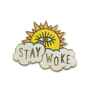 Stay Woke Pin | Enamel Pin | Wildflower + Co. 
