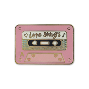Love Songs Mix Tape Pin | Pastel Pink Enamel |  Wildflower + Co. 