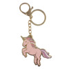 Pink Unicorn Glitter Keychain Key Fob Bag Charm Enamel Flair - Wildflower Co - denim
