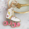 Roller Skate Keychain Key Fob Bag Charm Enamel Flair - Roller Disco - Roller Derby Girls - Wildflower Co (2)