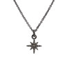 North Star Necklace, Pave Crystal & Hematite