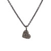 Heart Necklace, Pave Crystal & Hematite