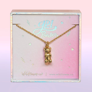 Gummy Bear Necklace, Gold - Candy - Wildflower + Co. Jewelry