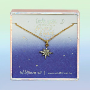 JW00481-GLD-OS-DYO - North Star Necklace Pave Crystal & Gold - Wildflower + Co Jewelry (2)
