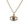 Evil Eye Necklace, Rainbow Pave & Gold - Dainty Gold Necklace - Wildflower + Co. Jewelry