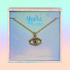 JW00484-GLD-OS-DYO - Rainbow Evil Eye Necklace - Pave & Gold - Charm Pendant - You're Magic - Wildflower + Co. Jewelry