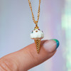 Ice Cream Cone Charm Necklace - Wildflower + Co. Jewelry (2)