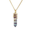Snake Crystal Necklace, Fluorite & Gold - Wildflower + Co.