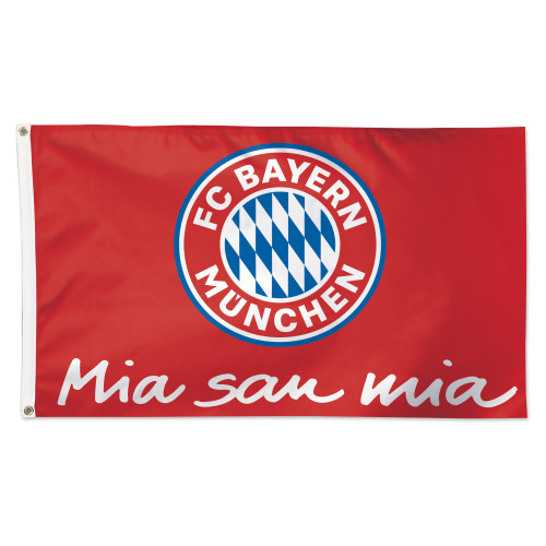Bayern Munich Flag . Mia san mia slogan flag.