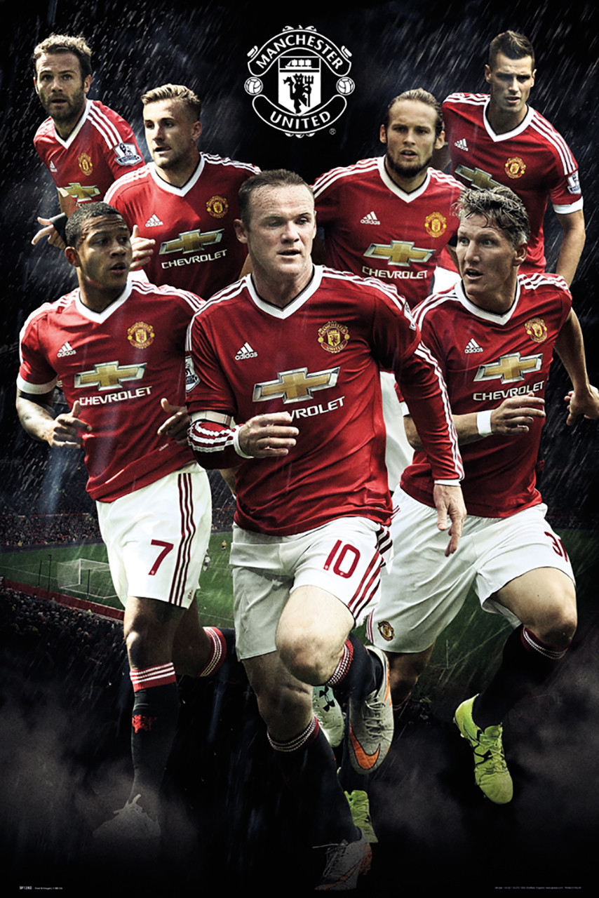 Manchester United Players Official Soccer Poster 2015/16 - Buy Online
