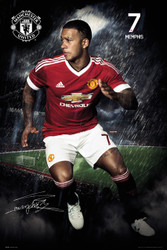 MANCHESTER UNITED DEPAY Official Soccer Player Poster 2015/16--#290