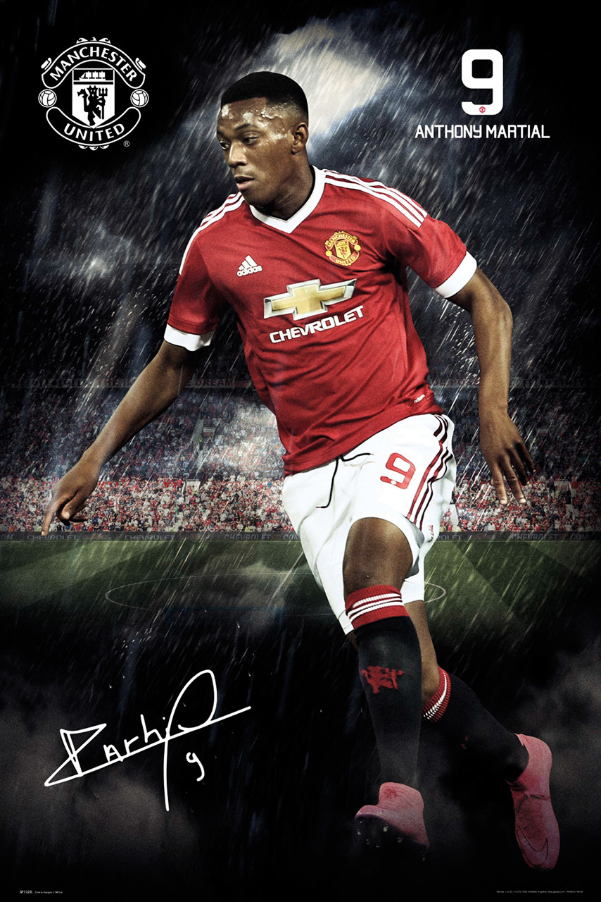 Manchester United Martial Official Soccer Player Poster